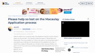 
                            7. Please help so lost on the Macaulay Application process — College ...