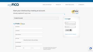 
                            2. Please Log In or Create an Account - myFICO