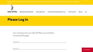 
                            4. Please Log In | SAG-AFTRA