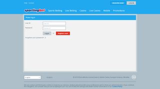 
                            7. Please log in - Sportingbet