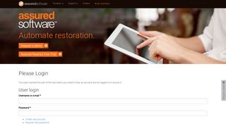 
                            1. Please Login | Assured Software