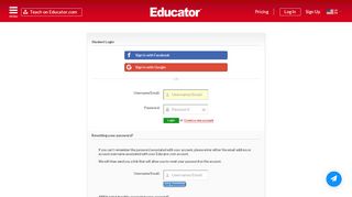 
                            2. Please login - Educator.com