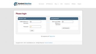 
                            4. Please login - Kontent Machine