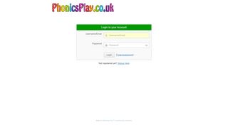 
                            6. Please login - phonicsplay.co.uk