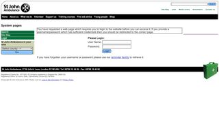 
                            4. Please login - St John Ambulance