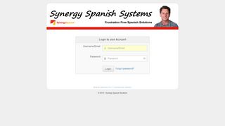 
                            1. Please login - Synergy Spanish Systems