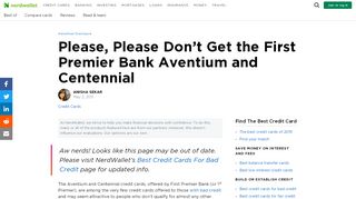 
                            7. Please, Please Don't Get the First Premier Bank Aventium ...