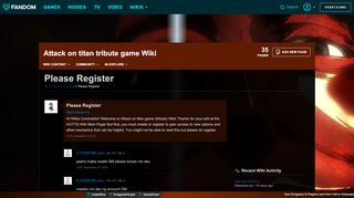 
                            2. Please Register | Attack on titan game (tribute) Wiki | FANDOM ...