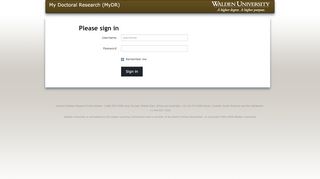 
                            1. Please sign in - My Doctoral Research (MyDR)