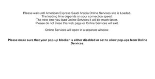 
                            4. Please wait until American Express Saudi Arabia Online ...