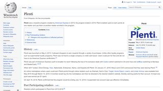 
                            6. Plenti - Wikipedia