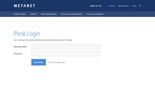 
                            8. Plesk Login | METANET - Web. Mail. Server.