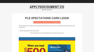 
                            5. pls xpectations card login | Applydocoument.co