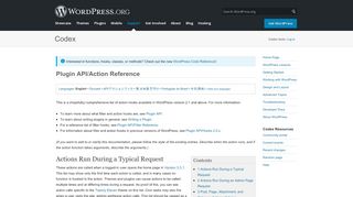 
                            4. Plugin API/Action Reference « WordPress Codex