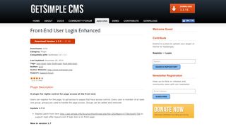 
                            2. Plugin - Front-End User Login Enhanced | GetSimple Extend