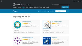 
                            2. Plugins categorized as job portal | WordPress.org