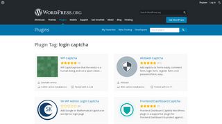 
                            2. Plugins categorized as login captcha | WordPress.org