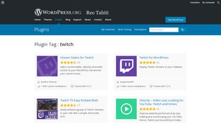 
                            5. Plugins categorized as twitch | WordPress.org