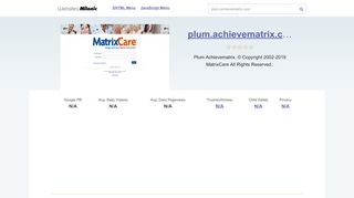 
                            3. Plum.achievematrix.com website. SNF - Sign In.