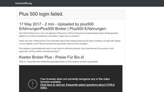 
                            4. Plus 500 Login Failed - Create a website at Loopia ...