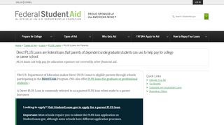 
                            3. PLUS Loans for Parents | Federal Student Aid