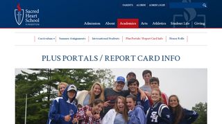 
                            5. Plus Portals / Report Card Info - Sacred Heart School