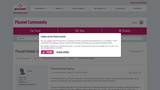 
                            5. Plusnet Mobile Signup - Plusnet Community