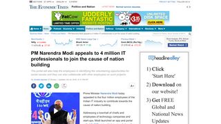 
                            10. PM Narendra Modi appeals to 4 million IT professionals to join the ...