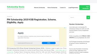 
                            6. PM Scholarship 2019 Scheme, KSB Registration, …