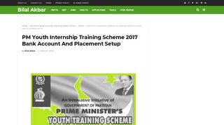 
                            8. PM Youth Internship Training Scheme 2017 Bank Account And ...