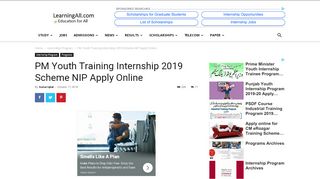 
                            11. PM Youth Training Internship 2019 Scheme NIP Apply Online