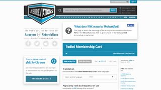
                            3. PMC - Padini Membership Card - Abbreviations.com