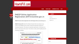 
                            9. PMEGP Scheme Online Application Form 2019 kviconline.gov.in