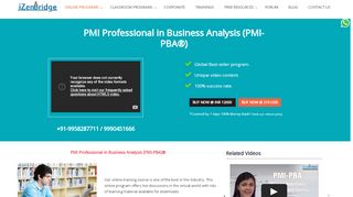 
                            4. PMI-PBA® Training - iZenBridge