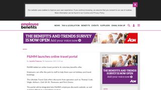 
                            2. P&MM launches online travel portal - Employee Benefits
