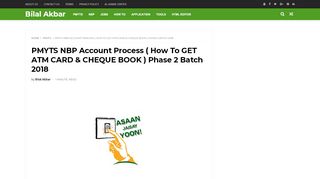 
                            6. PMYTS NBP Account Process ( How To GET …