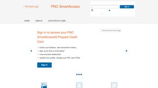 
                            5. PNC SmartAccess - Home Page - Visa Prepaid Processing