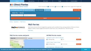 
                            7. P&O Ferries - Ferry Booking, timetables and tickets