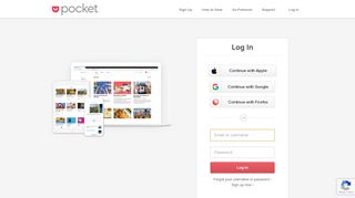 
                            5. Pocket: Log In