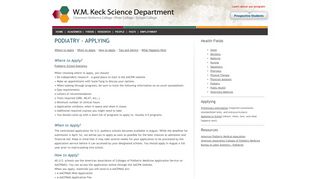 
                            8. Podiatry - Applying - Keck Science Department