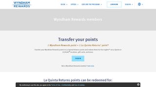 
                            4. Points Transfer - Wyndham Hotels