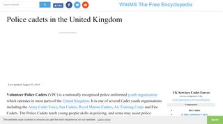 
                            6. Police cadets in the United Kingdom - WikiMili, The Free Encyclopedia
