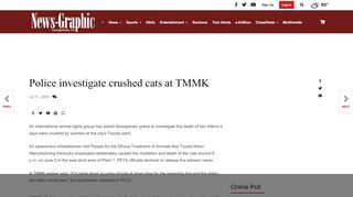 
                            5. Police investigate crushed cats at TMMK | | news-graphic.com