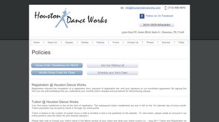 
                            9. Policies - Houston Dance Works
