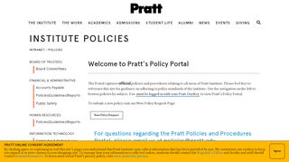 
                            3. Policies - Pratt Institute