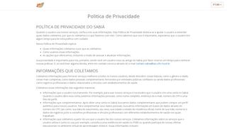
                            6. Política de Privacidade - SABIÁ Login - login.sabia.ufrn.br