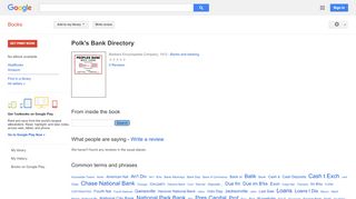 
                            6. Polk's Bank Directory