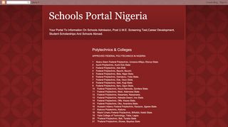 
                            8. Polytechnics & Colleges - Schools Portal Nigeria