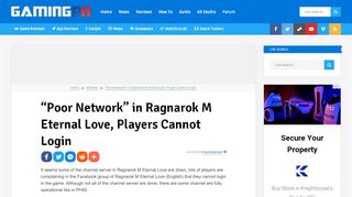 
                            10. “Poor Network” in Ragnarok M Eternal Love, Players Cannot Login ...