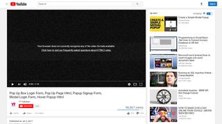 
                            4. Pop Up Box Login Form, Pop Up Page Html, Popup ... - YouTube